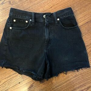 Black Denim Madewell shorts excellent condition